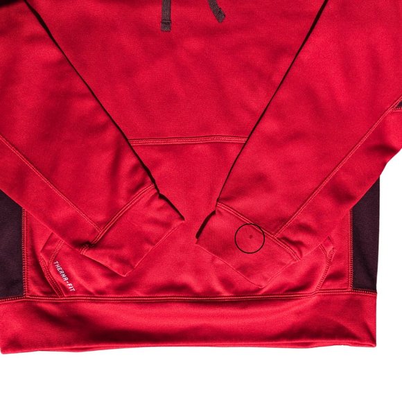 Nike Men's Small Red Therma-Fit Pullover Hoodie Sweatshirt - Picture 8 of 10